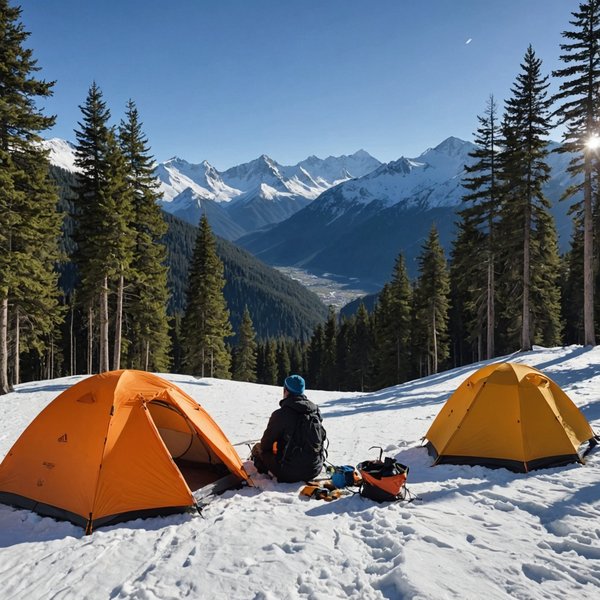 Quels sont les meilleurs conseils pour camper en région de haute montagne en hiver avec des adolescents?